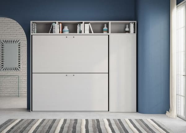Fällbar säng - Kando - I - 2 bäddar - Vit ask - K Contemporary design Vit Ask