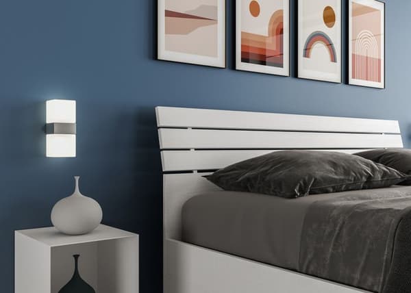 Lit - Ityhome - Dora - 160x200 cm - Vit ask - Nutida design vit aska