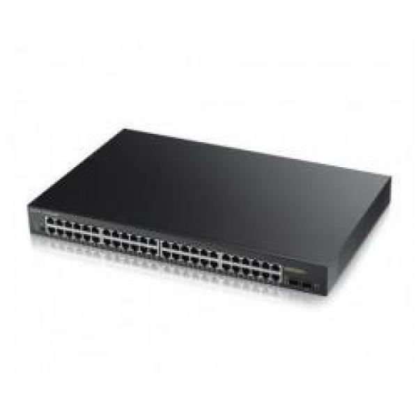 NÄTVERK, Switch, Fristående Switch, Zyxel 48p Gbe 24poe L2 Smart Switch Rack-specifikationer LAN-portar 48 N Datatyp och hastighet