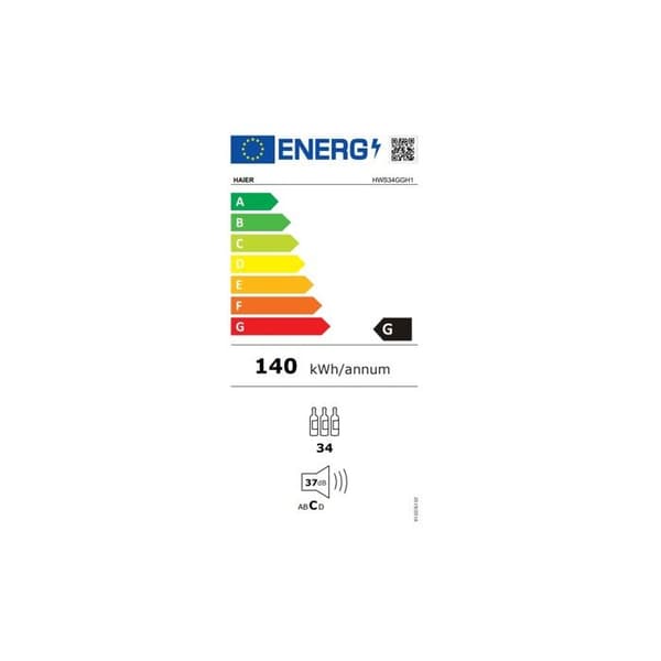 Haier vinkällare med 34 flaskor - HWS34GGH1