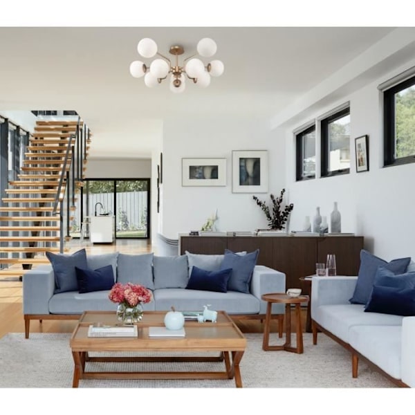 Plafondslampa - Maytoni - Erich - 10 Ljuskällor - Mässing - E14 - Modern
