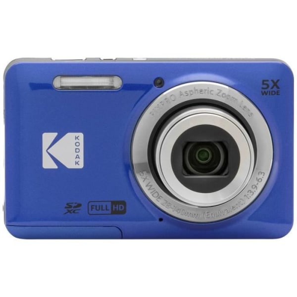 Kodak Pixpro FZ55 Friendly Zoom Digital Camera 16 Mill. pixel optisk zoom: 5 x blå Full HD-video, HDR-video