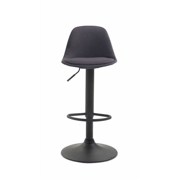 Kiel barstol i tyg - CLP - Mörkgrå-Svart - Justerbar i höjdled - Modern design Mörkgrå-svart