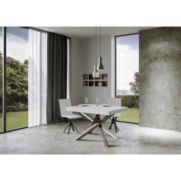 Utdragbart bord Utdragbart bord 90x140/244 cm Volantis White Ash ram 4/C Vit