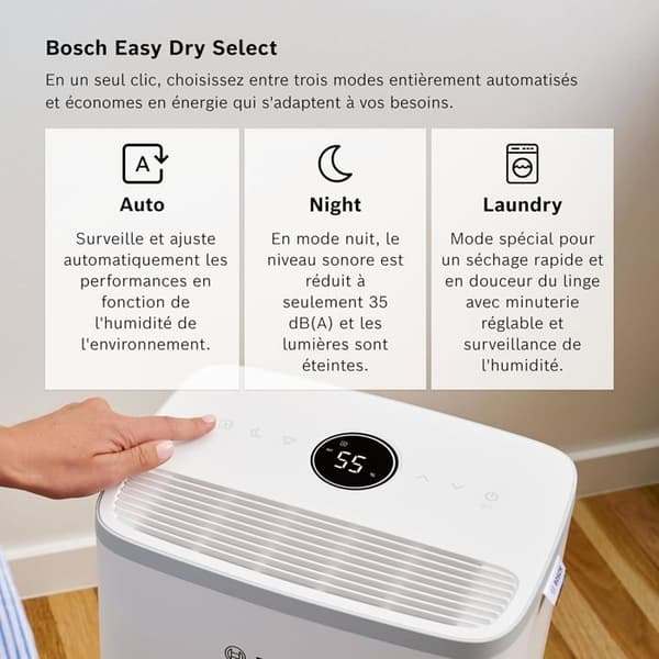 Déshumidifier Bosch Home Comfort Dry 2000 55 m³ vit Vit