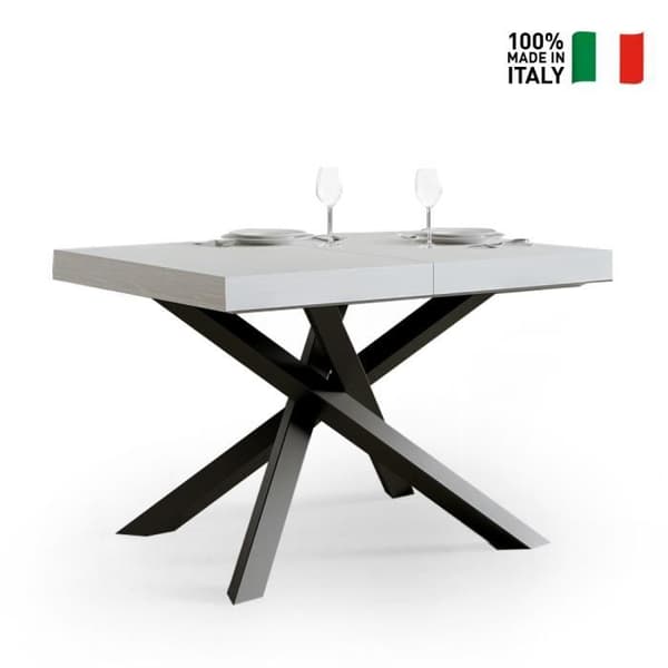 Utdragbart matbord - Volantis - Vit - Modern design