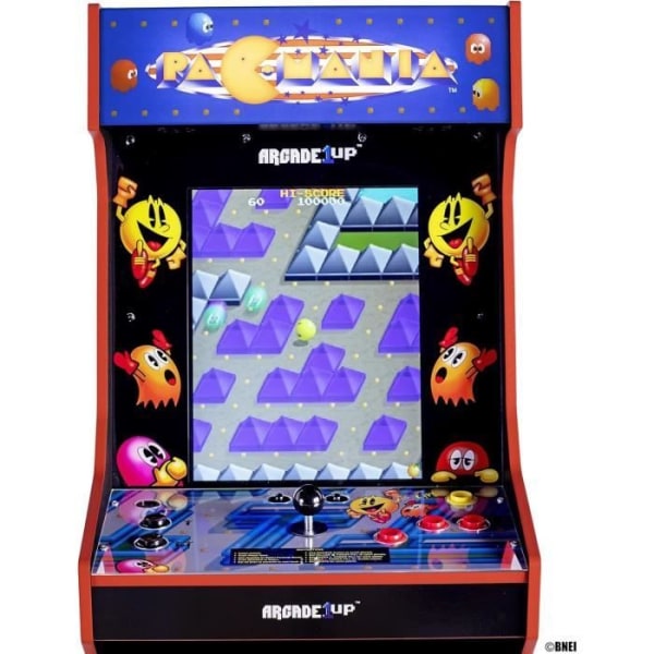 Legacy Pac-Man arkadterminal - ARCADE1UP - 14 spel - 50 x 154 x 52 cm - Upplyst tält ingår Flerfärgad