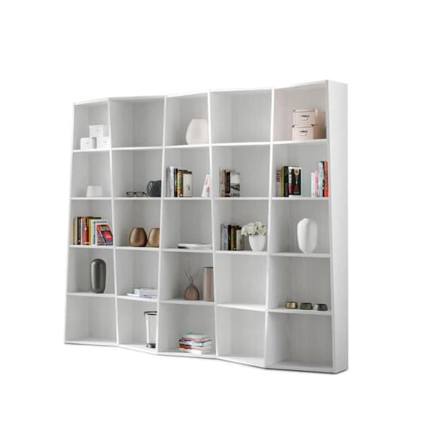 Väggbibliotek - Trek - Trek 5 - Vit - Melamin - Modern design Vit