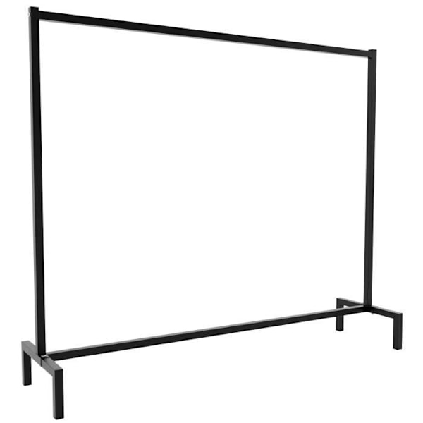 Melva Robust klädställ Industriell design Garderob Lastkapacitet: 100 kg, svart -150x38x120 Svart
