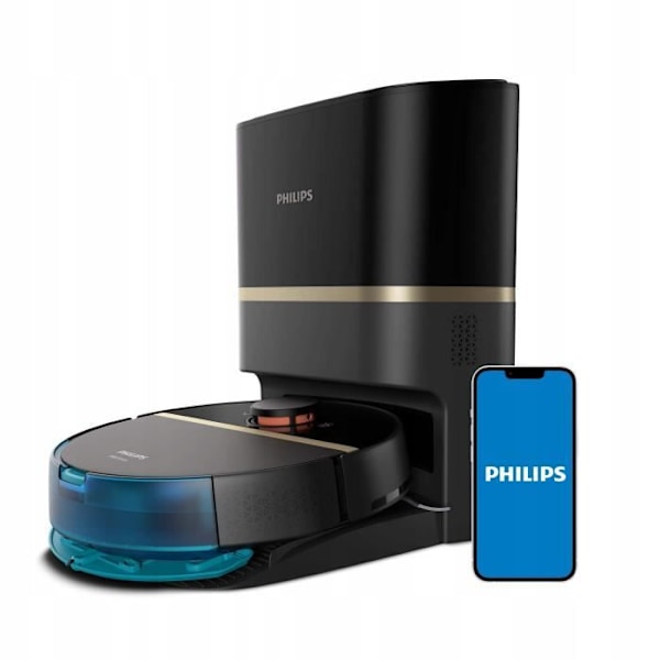 Philips 7000-serien HomeRun Aqua Robotdammsugare, rengöring, batteri upp till 180 min, 4 lägen, svart (XU7100/01)