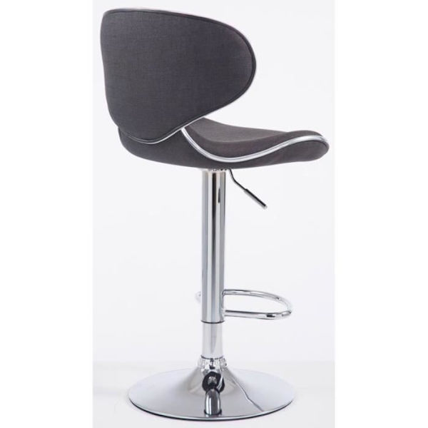 Set med 2 barstolar -BREZAN V2 Chrome Finish (mörkgrå) Mörkgrå