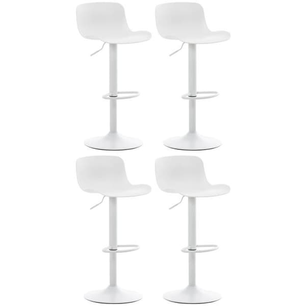 -CLP-Lot de 4 barstolar Almada i plast-Array Vit