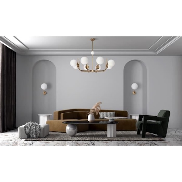 Plafondslampa - Maytoni - Rendez-Vous Modern - 8 lampor - Mässing - Glas - Modern stil