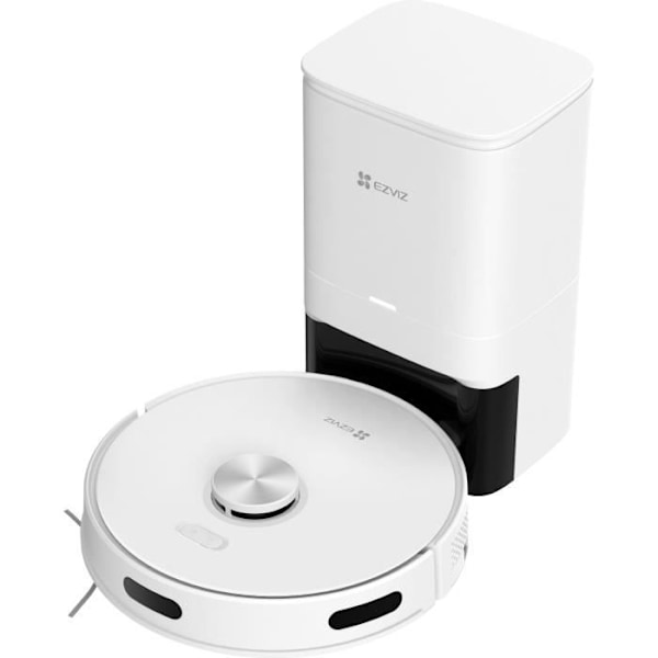 EZVIZ RE5 Plus - Robotdammsugare med Automatisk Avtappningsstation - LiDAR-Navigering - Hinderdetektering - 4000Pa Vit
