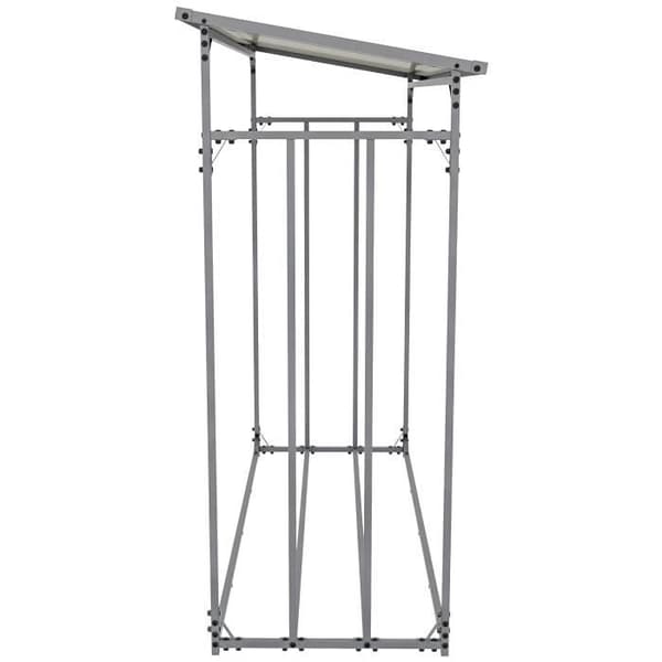 Aluminiumbur för ved Ruston med skyddstyg, XL Grå