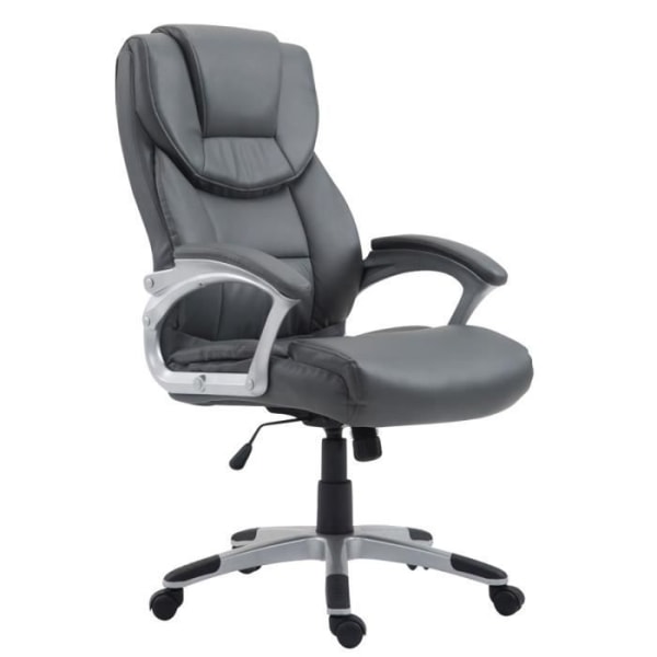 XL Texas V2 kontorsstol - CLP - konstläder - Grå - Ergonomisk - Svängbar - 180 kg Grå