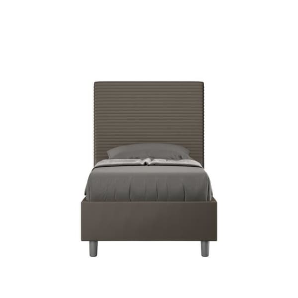 Lit coffre 1 plats Focus 80x210 - Brun - Vit kastanj