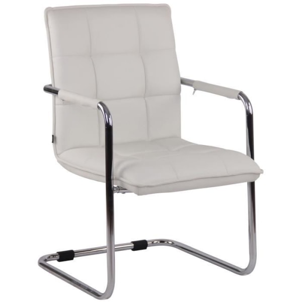 Cantilever stol - CLP - Gandia - Vit - konstläder - Med armstöd - Elegant design Vit