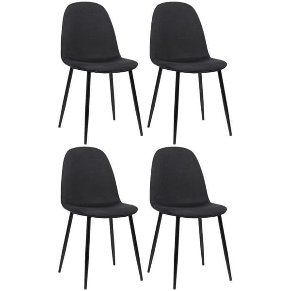 -CLP-Set med 4 matstolar Napier-Array svart