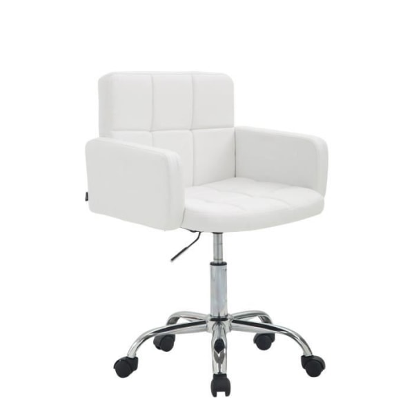 Los Angeles arbetspall - CLP - Vit - Imiterat läder - Justerbar i höjdled - Modern - Design Vit