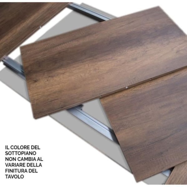 Flame utdragbart bord - Flame - Natural Oak Skiva 90x180 Långsträckt - Antracit Ram naturlig