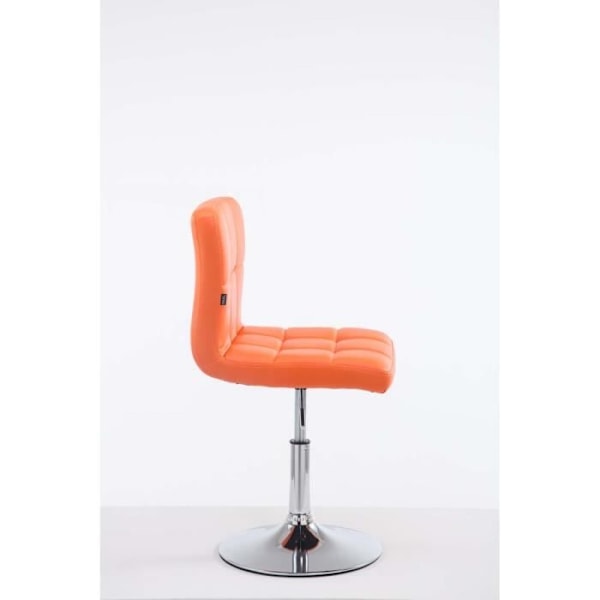 Loungefåtölj - CLP - Palma V2 fåtölj - Imiterat läder - Orange - Höjdjusterbar och vridbar Orange