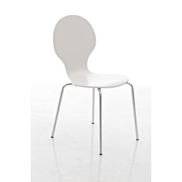 -CLP-Set om 2 stapelbare houten stoelen Diego-Array Vit