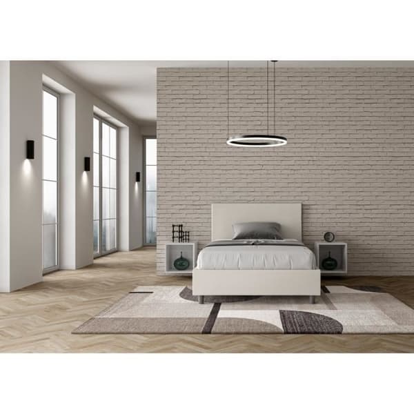 Bädd 1,5 plats - Adele - 120x200 - Polstret - Slät konstläder - Vit Vit