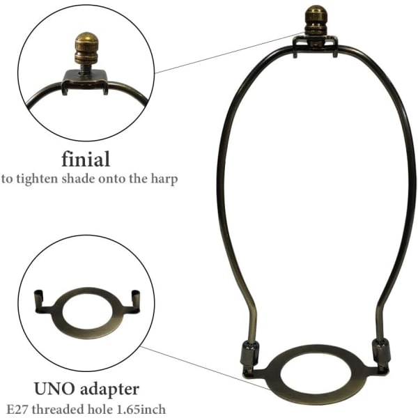 8\" Tootoo Star lampeskærm Harpeholder og E26 lysbase