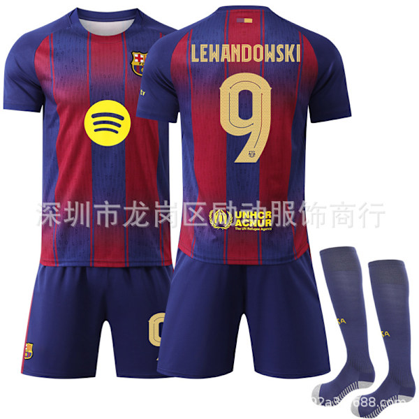 Lewandowski Barcelona Champions League Tröja Set Xbi-2526 Storlek 9 9 LEWANDOWSKI #S