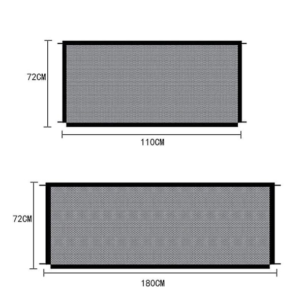 Hushållens Magic Dog Gate justerbar kasvatettu Pet staket trappa skyddsnät 1.8M*72CM