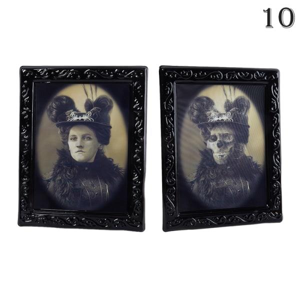 3D Spøkelsesbilde Fotoramme Utbyttbar skrekkportrettbilde Ha 09 onesize 9 onesize