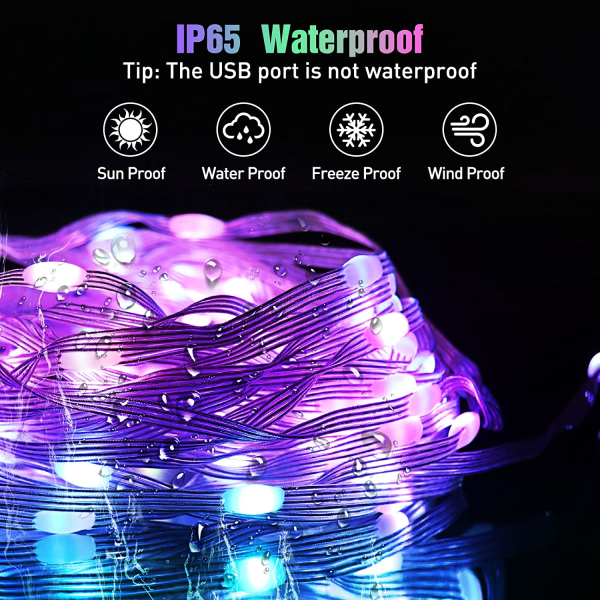 10M 100 LED Multicolor ljusslinga med fjärrkontroll
