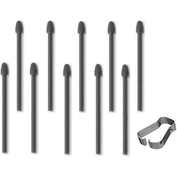 10 stk Markeringspenn-spisser/spetsar Erstatning for Boox Pen2 Pro, Tab X,max Lumi2, Note Air2, Note Air2 Plus, Nova Air C Stylus Pen (10 stk Tips/svart)