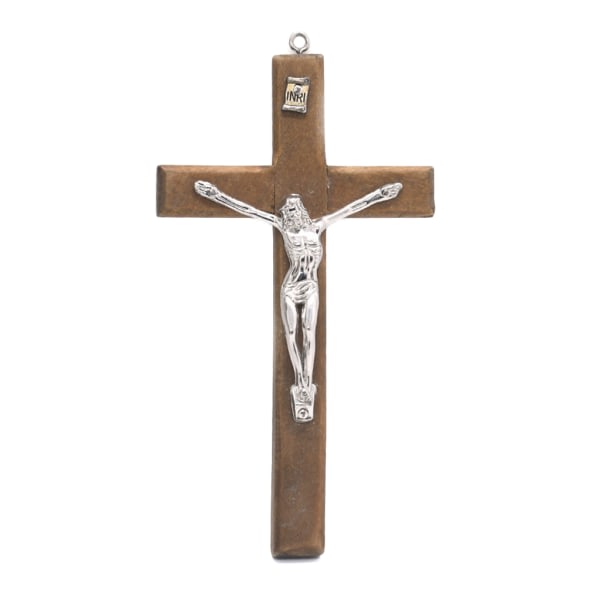 Trä Jesus för korshänge Kristus lidande staty för kors religiös bön Hand som håller för korset Jesus Decoratio