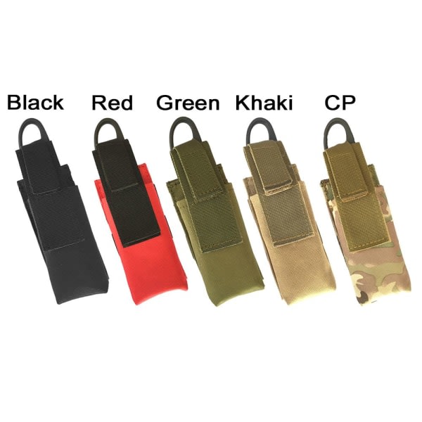 Taktisk Molle-holder Lommelygte Nylon SVART SVART Sort