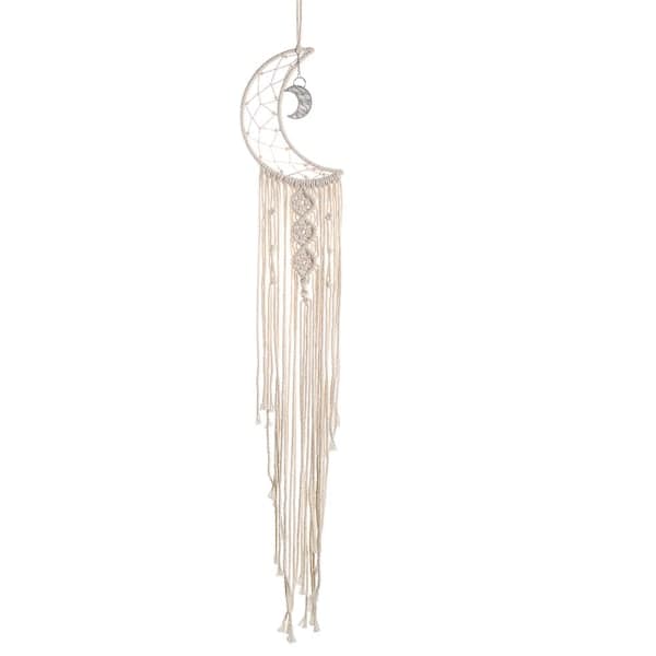 Bohemian Chic Makramé Veggdekorasjon Tapestry Måne Stjerne Ugle Drømmefanger Veggdekorasjon Boho Vevd Tapestry null - 2