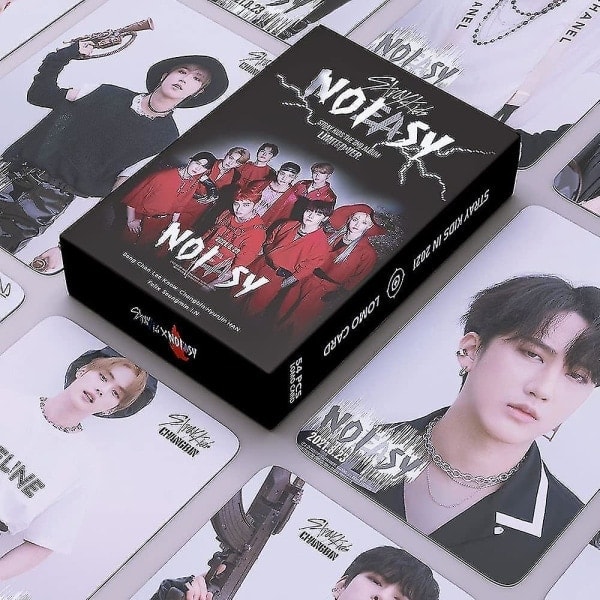 Straykids Lomo-kort 55st Straykids Noeasy Albumkort Minikort för fans Straykids Merchandise Posterkort (svart)