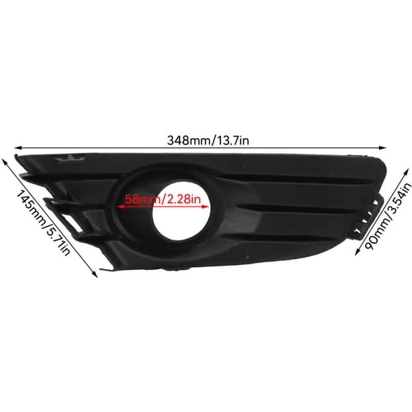 Par Tåkelys Grilldeksler, Svart Frontfanger Tåkelys Grill for Citroen C4 2004-2008