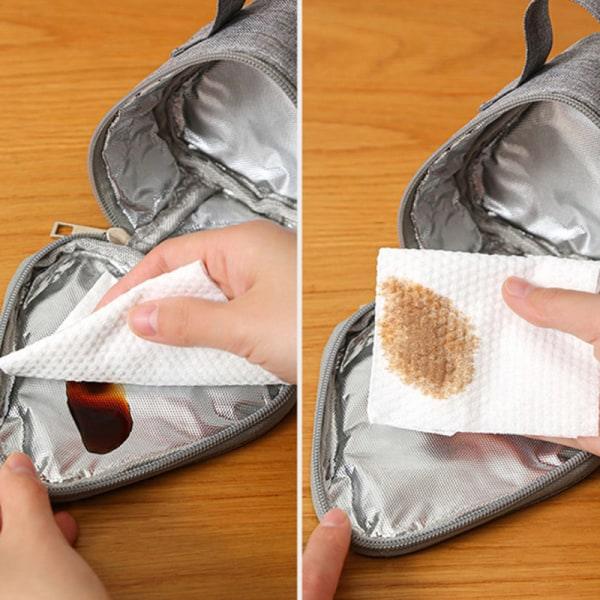 1:a Bärbar Triangulär Isoleringsväska Mini Aluminiumfolie-fodrad Grå