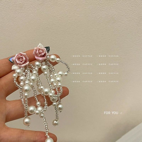Kukkahelmi Tofs Dingla korvakorut, Bohemian With Pearl Tofs