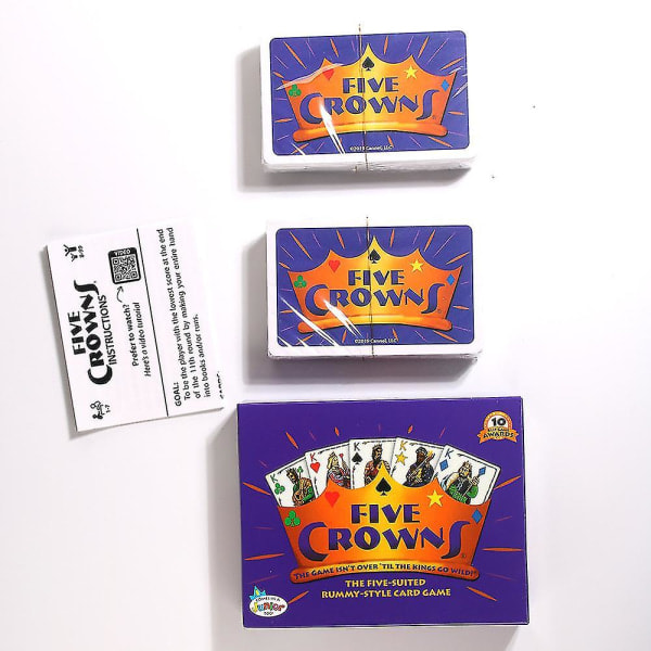 Viisi Kruunua Korttipeli Klassinen Hauska Perhejuhla Rummy Tyylinen Pokeri Lautapeli