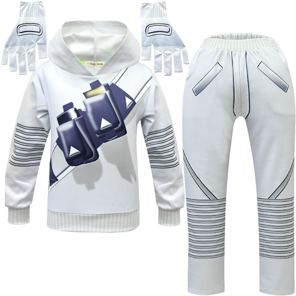 DJ elektronisk musik Marshmello sweatshirt sæt i samme stil Marshmello sæt suit+gloves 130cm