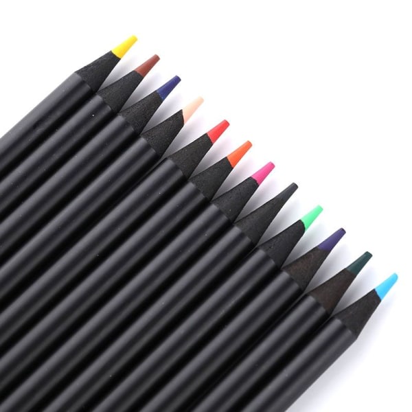 12 st Kvalitet Penna Förpackning Olika Färger Färgad Schoo