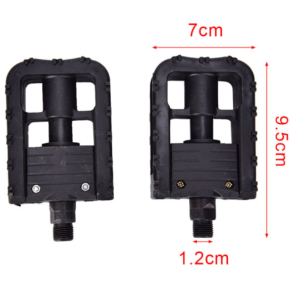 2 kpl taittuvat polkimet teräskuulalaakeripolkimet pyörä musta onesize Black onesize