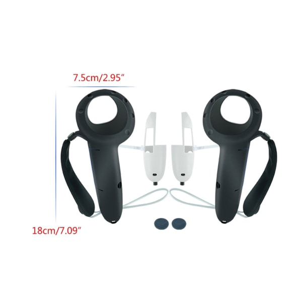 Full Protection Controller Grip Cover for MetaQuest 3 Silikonbeskyttende Sleeves Touch Controller Tilbehør Svart