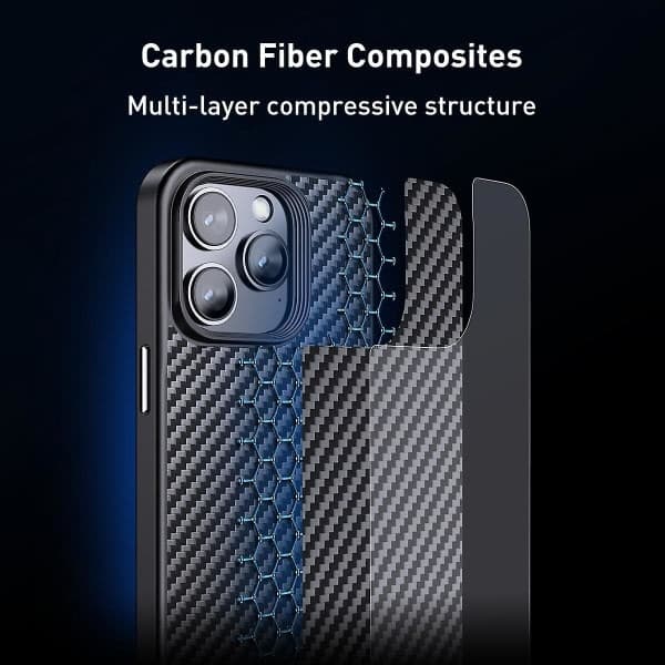 Kevlar TPU telefoncover til iPhone 15 Pro Max