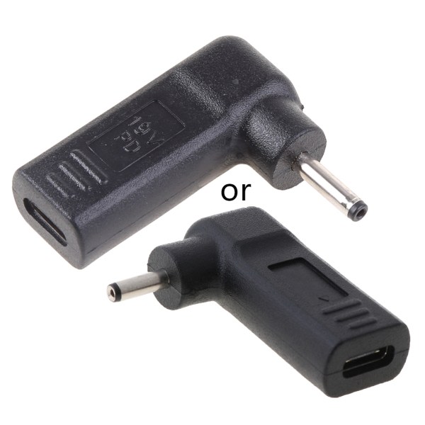 90 Grader Typ-C Hona till 3,0x1,1 mm för DC Hankontakt USB Typ C Strömpluggkonverterare Laptopladdare för Acer
