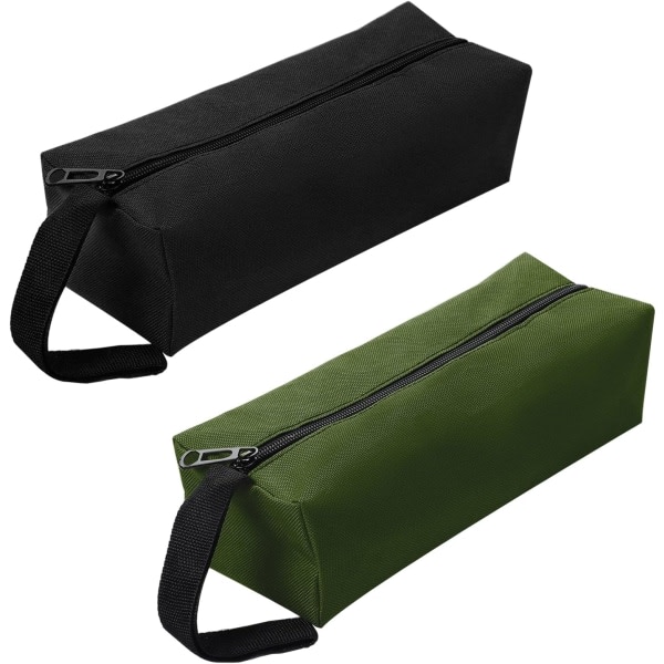 2-pack Canvas Zipper Small Tool Bag, Multi-Purpose Small Zipper Tool