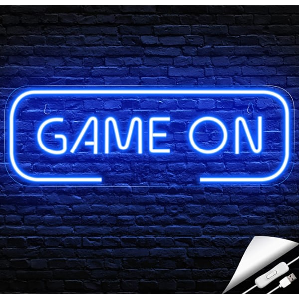 Neon Game On Neon de Gamer LED-seinävalaisimen koriste